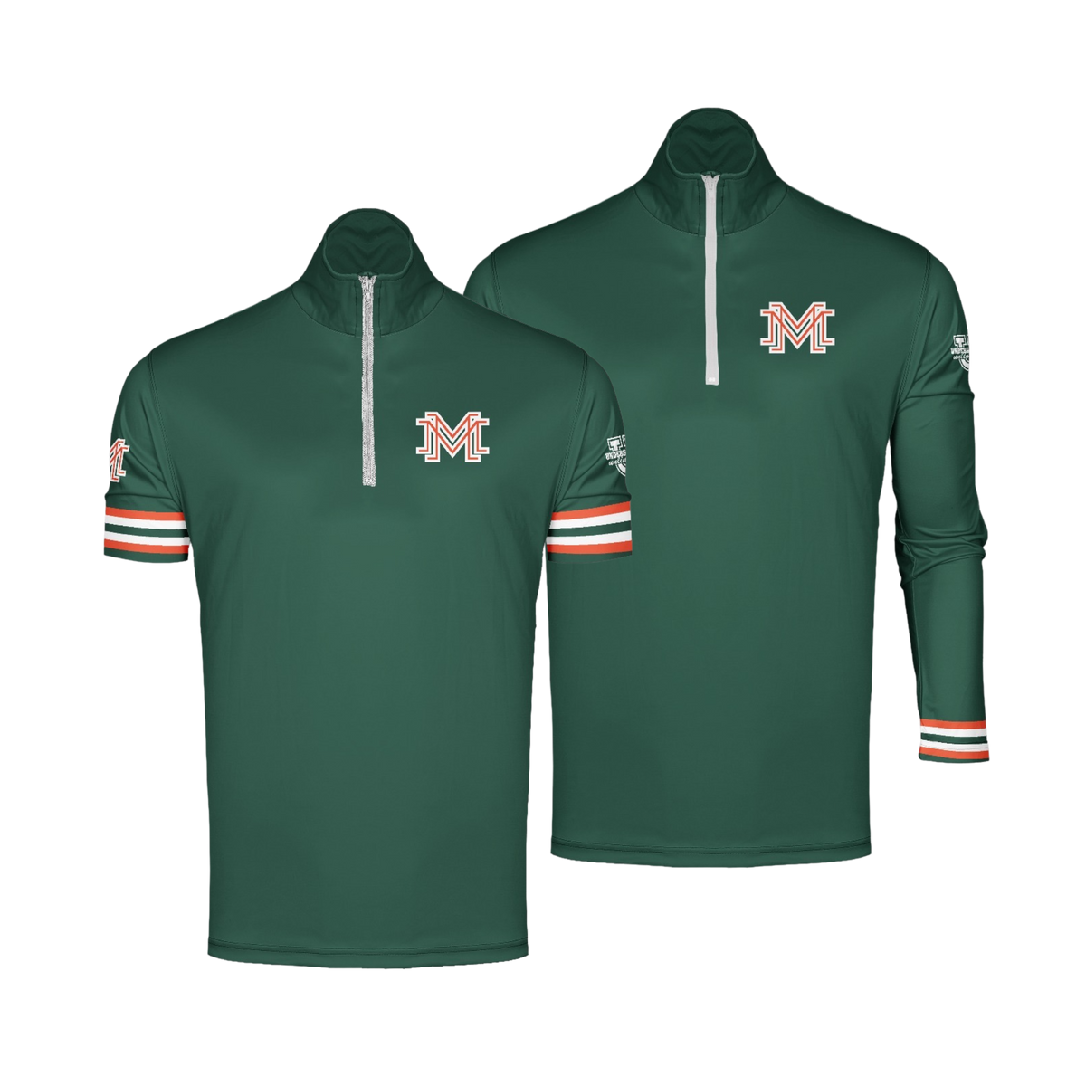 Mavericks Baseball 1/4 Zip Pullover BP Jacket ~ Green MM