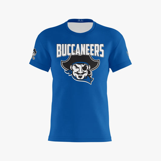 Buccaneers Cheerleading Dri Tech T-Shirt ~ Solid Blue