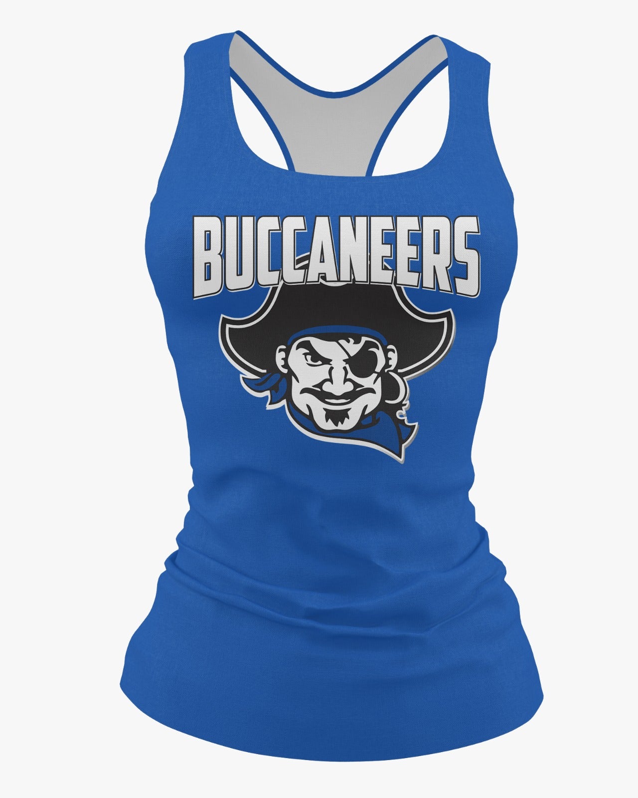 Buccaneers Cheerleading Dri Tech Women's Razorback ~ Solid Blue