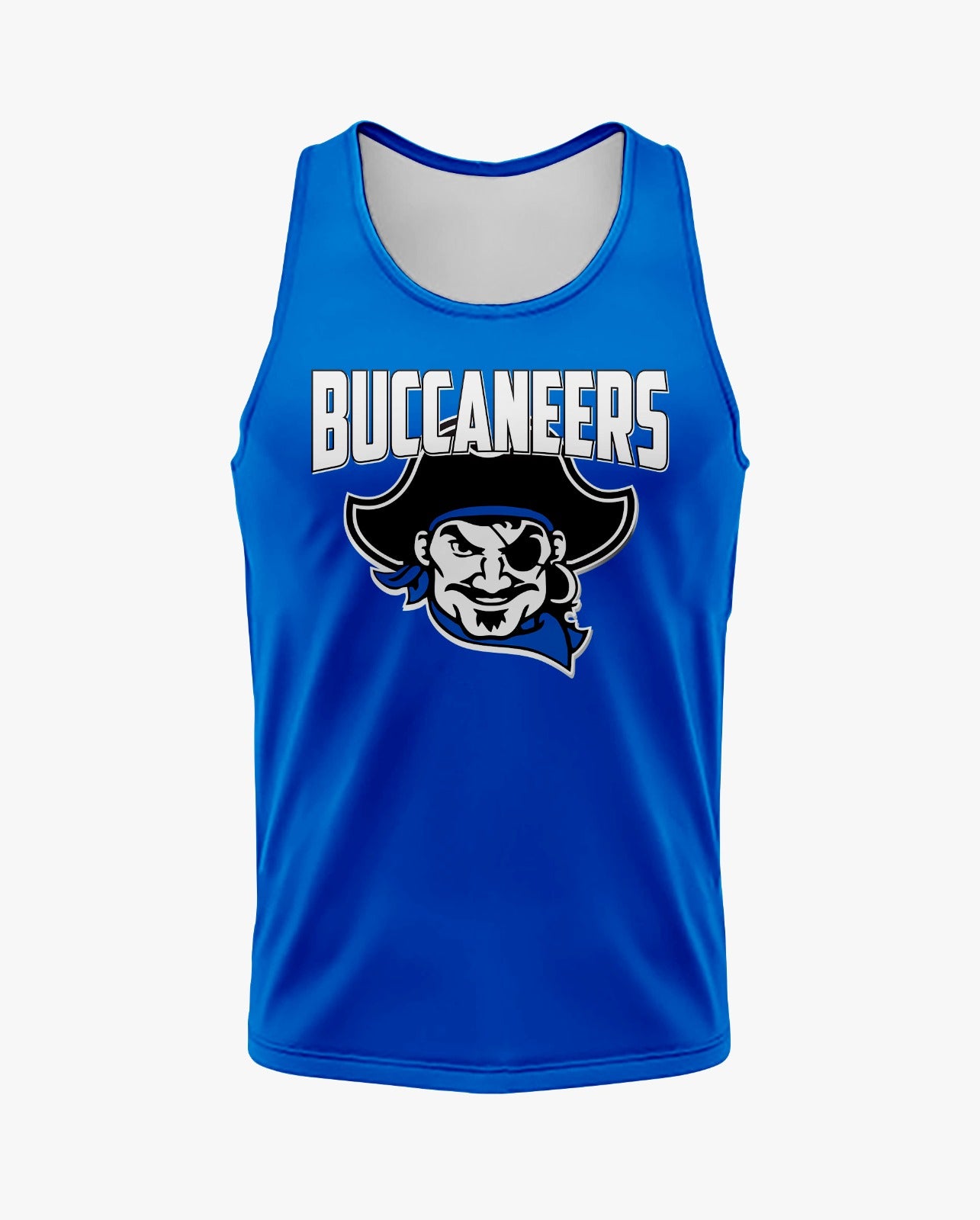 Buccaneers Cheerleading Dri Tech Men's Tank Top ~ Solid Blue