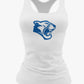 Caroline Cougars Dri Tech Women's Razorback ~ White Cougar Logo