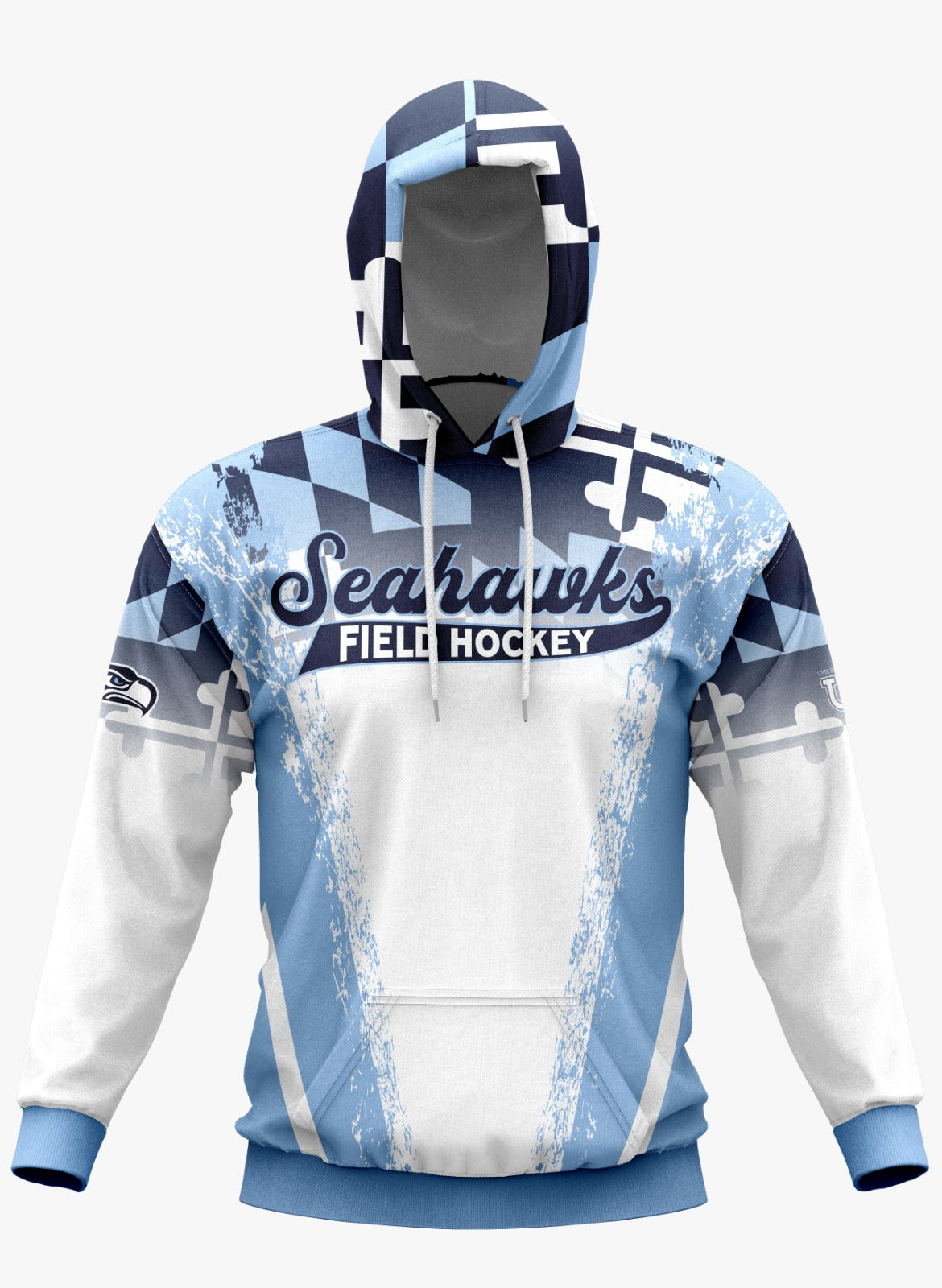 South River Field Hockey Performance Hoodie ~ MD Flag to White Fade