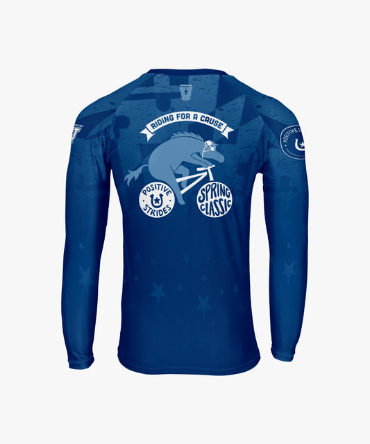 Positive Strides "Spring Classic" Pro Performance Sun Long Sleeve ~ Navy Maryland Fade