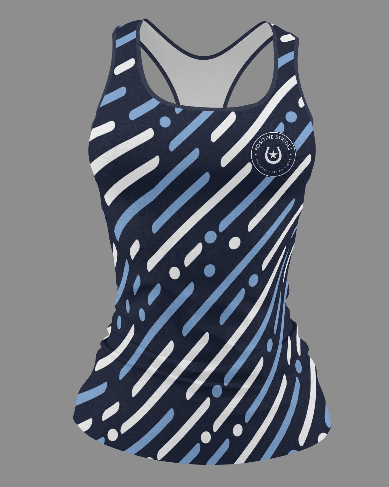 Positive Strides Performance Apparel ~ Navy Dotted Line Collection