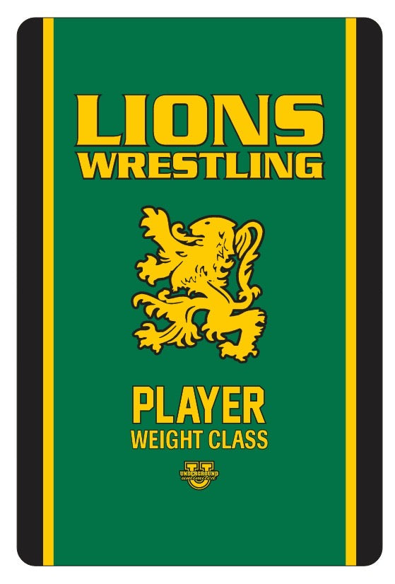 Queen Annes High School Wrestling Sherpa Lined Blanket ~ Lions Wrestling Solid Green