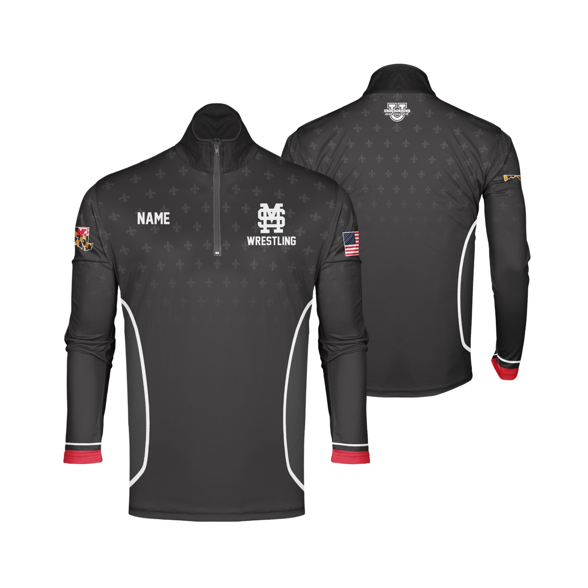 St. Michaels High School Tech Performance 1/4 Zip Pullover ~ Black