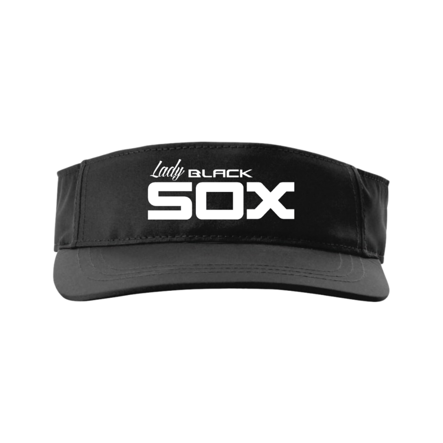 Lady Black Sox Embroidered Visor ~ Black Visor