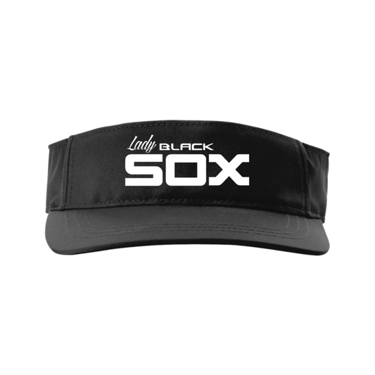 Lady Black Sox Embroidered Visor ~ Black Visor