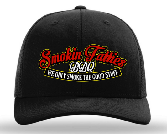 Smokin Fatties "Word Logo" Embroidered Hat ~ All Black