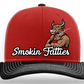 Smokin Fatties "Bull Logo" Embroidered Hat ~ Red/Black/White