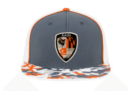 Kaos Logo Embroidered Patch Hat ~ Orange Camo