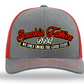 Smokin Fatties "Word Logo" Embroidered Hat ~ Grey with Red Mesh