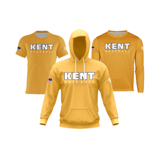 Kent County Little League Performance Dri Tech Apparel ~ Solid Athletic Gold