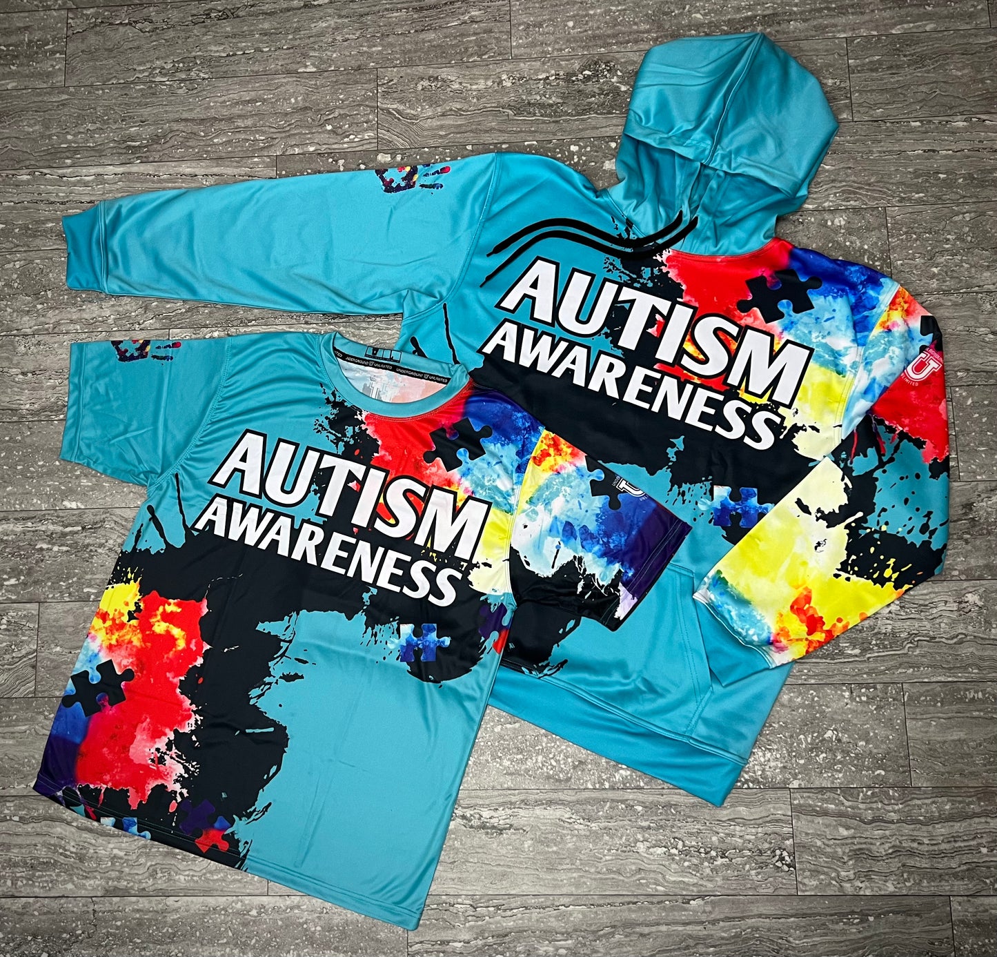 Autism Awareness Performance Apparel ~ Watercolor {Teal}