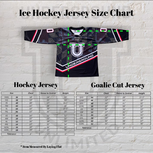 G League Ice Hockey Reversible Game Jersey ~ Black/White