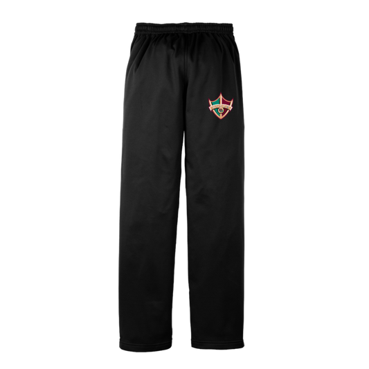 Delaware Ducks Embroidered Sport-Wick® Fleece Pants Youth ~ Black