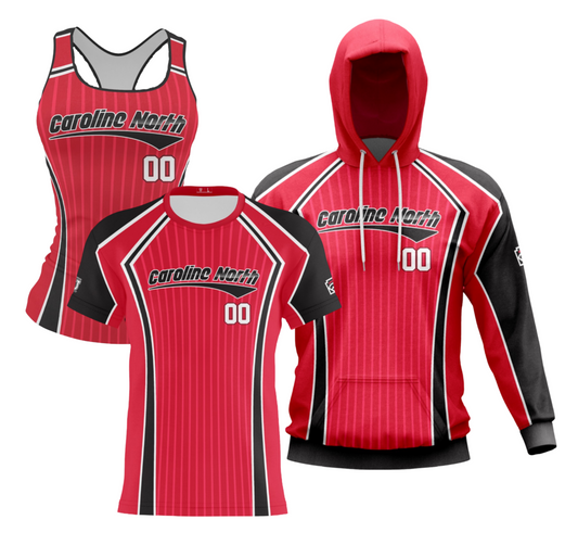 Caroline North Performance Dri Tech Design ~ Red