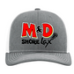 M&D Shore Embroidered Hat ~ Grey/White Snapback