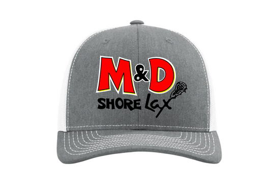 M&D Shore Embroidered Hat ~ Grey/White Snapback