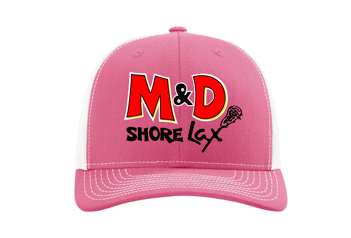 M&D Shore Embroidered Hat ~ Pink/White Snapback