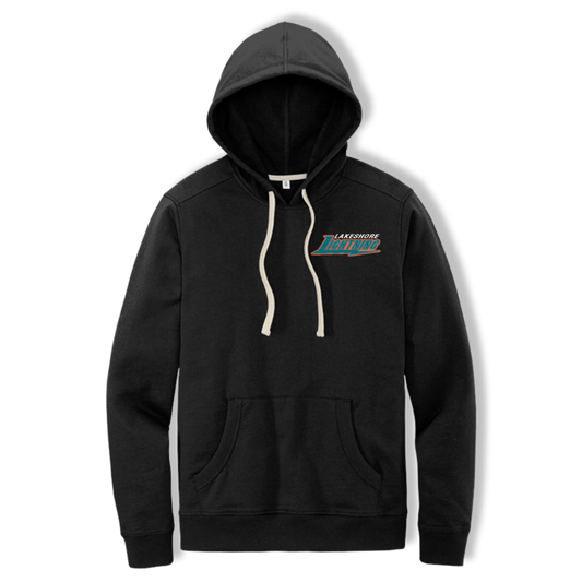 Lakeshore Embroidered Midweight Soft Hoodie ~ Black