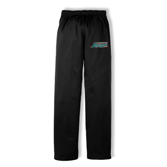 Lakeshore Embroidered Sport-Wick® Fleece Pants Mens/Unisex ~ Black