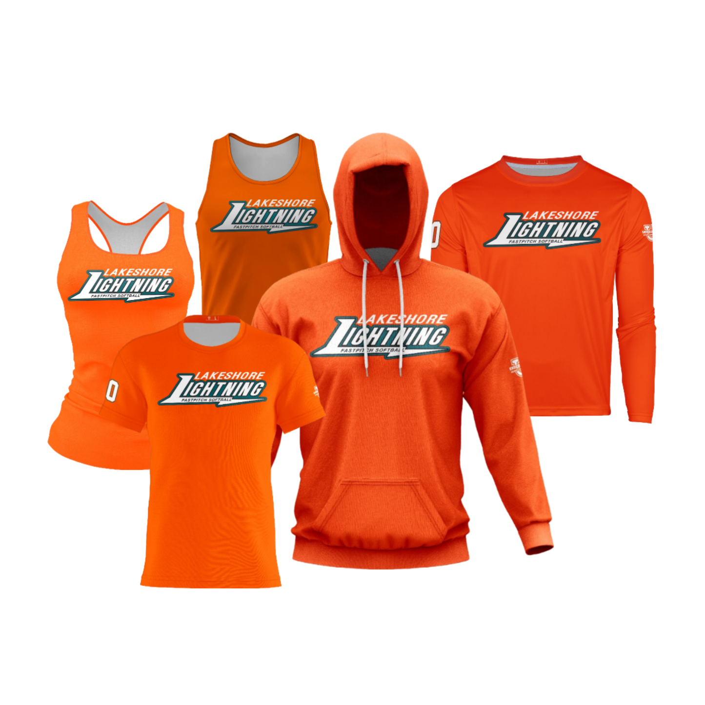 Lakeshore Performance Apparel ~ Solid Orange <Dri Tech OR Cotton>