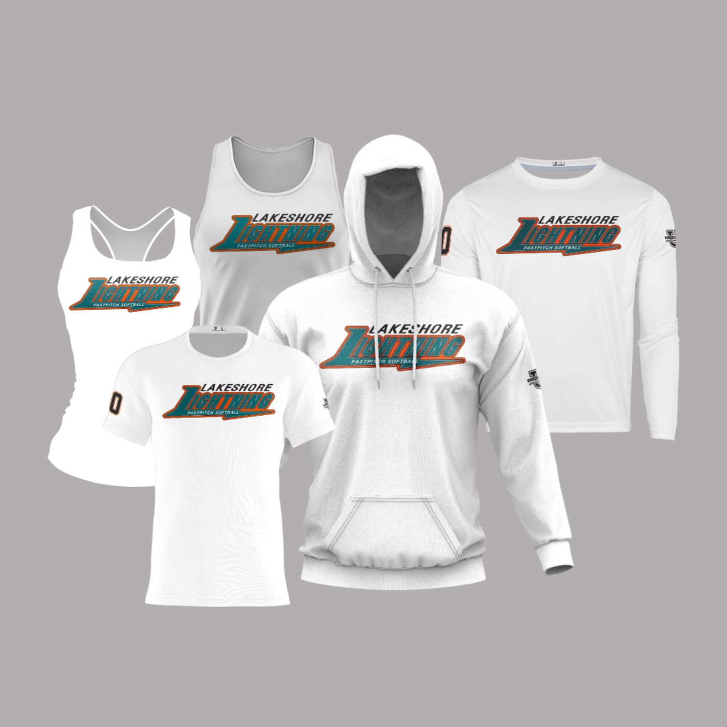 Lakeshore Performance Apparel ~ Solid White <Dri Tech OR Cotton>