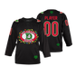 Delaware Ducks Ice Hockey Jersey - Holiday Lights {Solid Black}