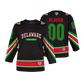 Delaware Ducks Ice Hockey Jersey - Holiday Lights {Black Stripes}