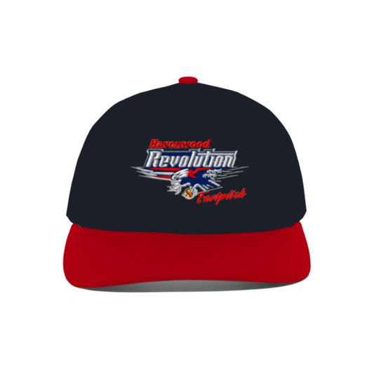 Revolution Logo Embroidered Hat ~ Red/Navy (SnapBack)