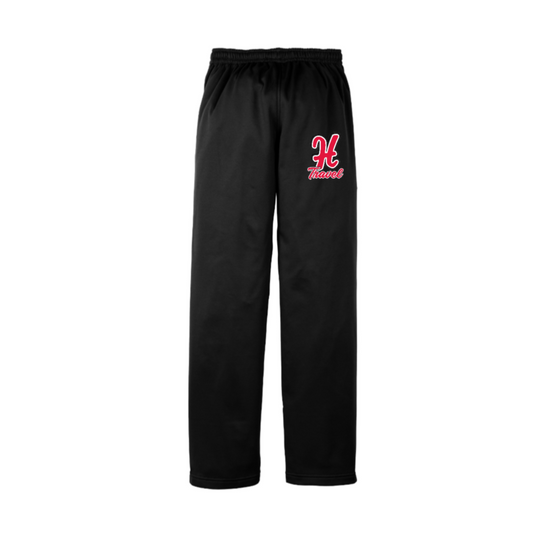 Harundale Embroidered Sport-Wick® Fleece Pants Mens/Unisex ~ Black