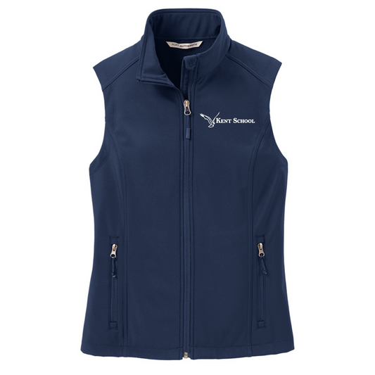 Embroidered Kent School Women's Ladies Core Soft Shell Vest ~ 2 color options