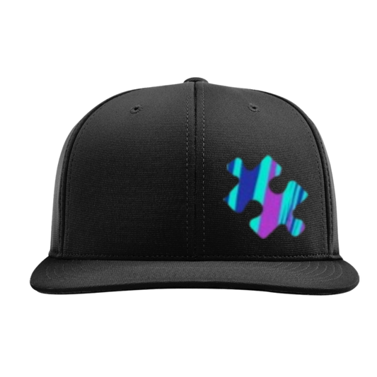 Team Autism Embroidered Hat ~ Black Flo Puzzle