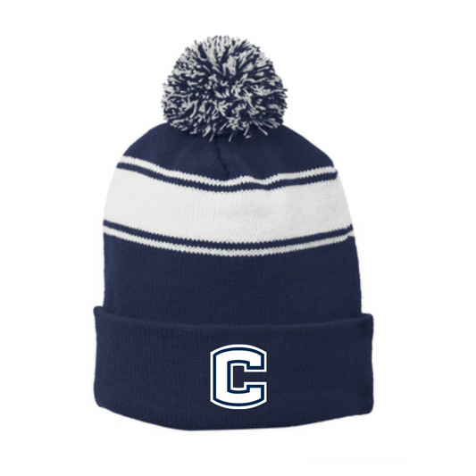 W.T. Chipman Stripe Pom Beanie