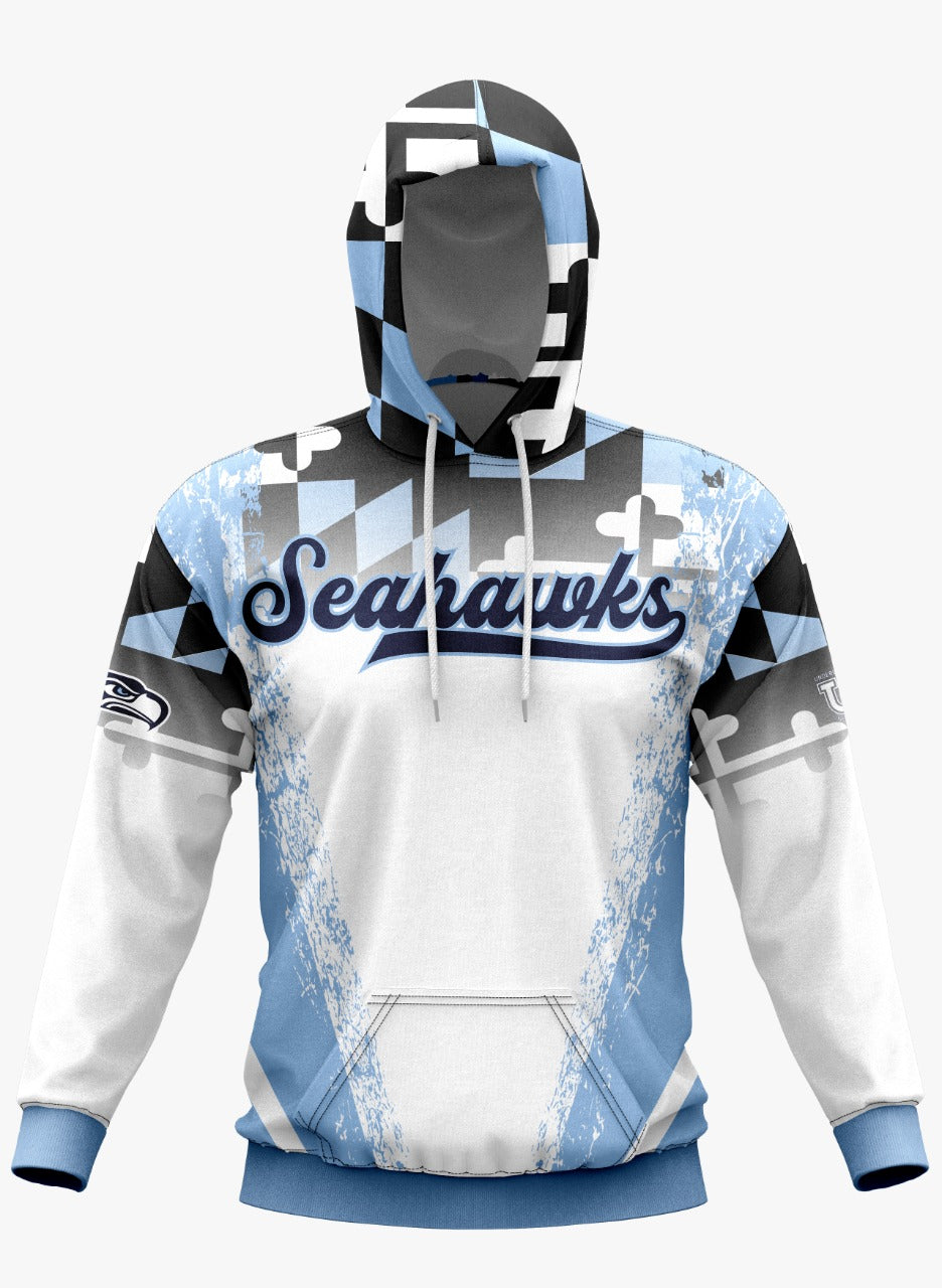 South River Performance Hoodie ~ MD Flag to White Fade