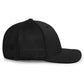 Raptor's "R" Left Pannel Embroidered Hat ~ All Black