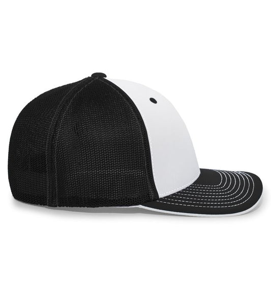 Shore FC Logo Embroidered Patch Hat ~ White/Black