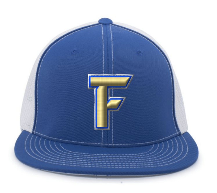 Eastern Shore Force Logo Embroidered Hat ~ Royal blue/White (Flat Brim)