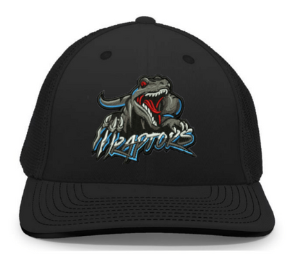 Raptor's Logo Embroidered Patch Hat ~ All Black