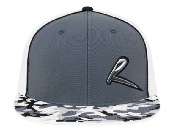 Raptor's "R" Left Panel Location Embroidered Hat ~ Digital Camo