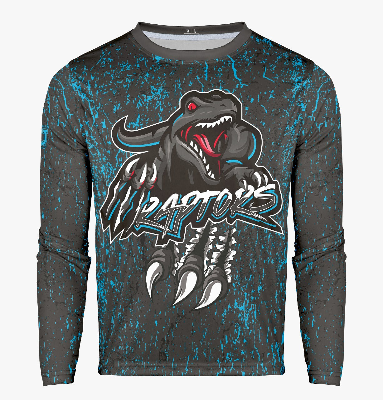 Raptors Pro Performance Sun Long Sleeve ~ Raptor Blue Splatter (NEW Color formulated to match jersey)