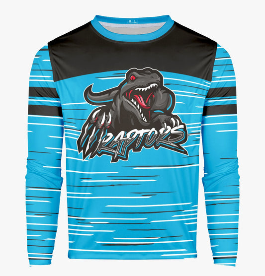 Raptors Pro Performance Sun Long Sleeve ~ Raptor's Linear Blue