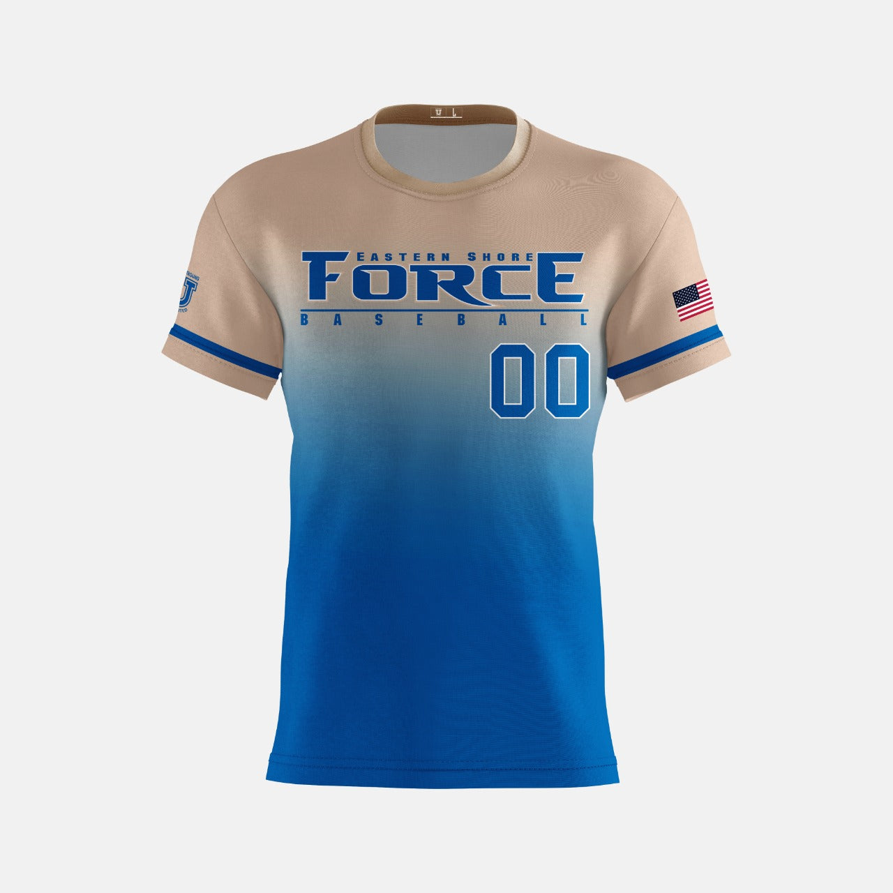Eastern Shore Force Performance Dri Tech Shirt ~ Force Blue to Gold Fade
