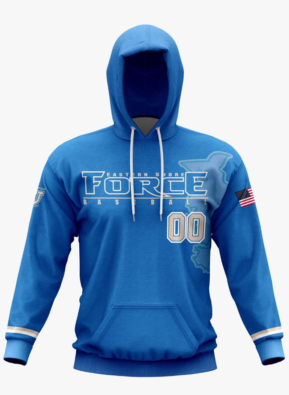 Eastern Shore Force Performance Hoodie ~ Force Blue Delmarva Fade
