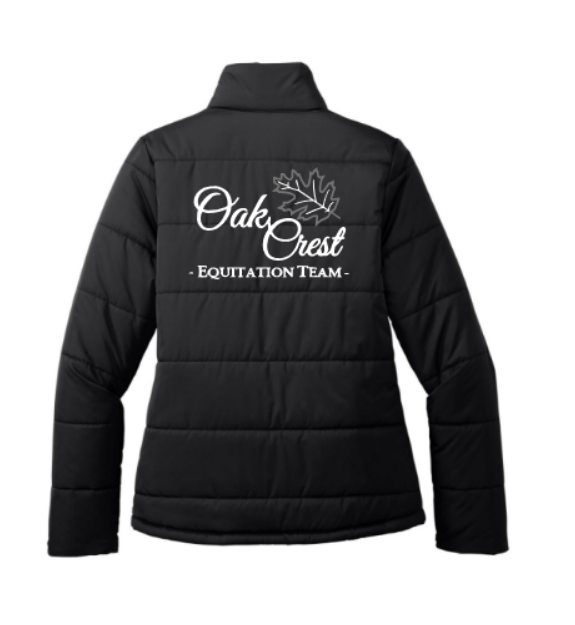 Oak Crest Ladies Puffer Jacket ~ Black