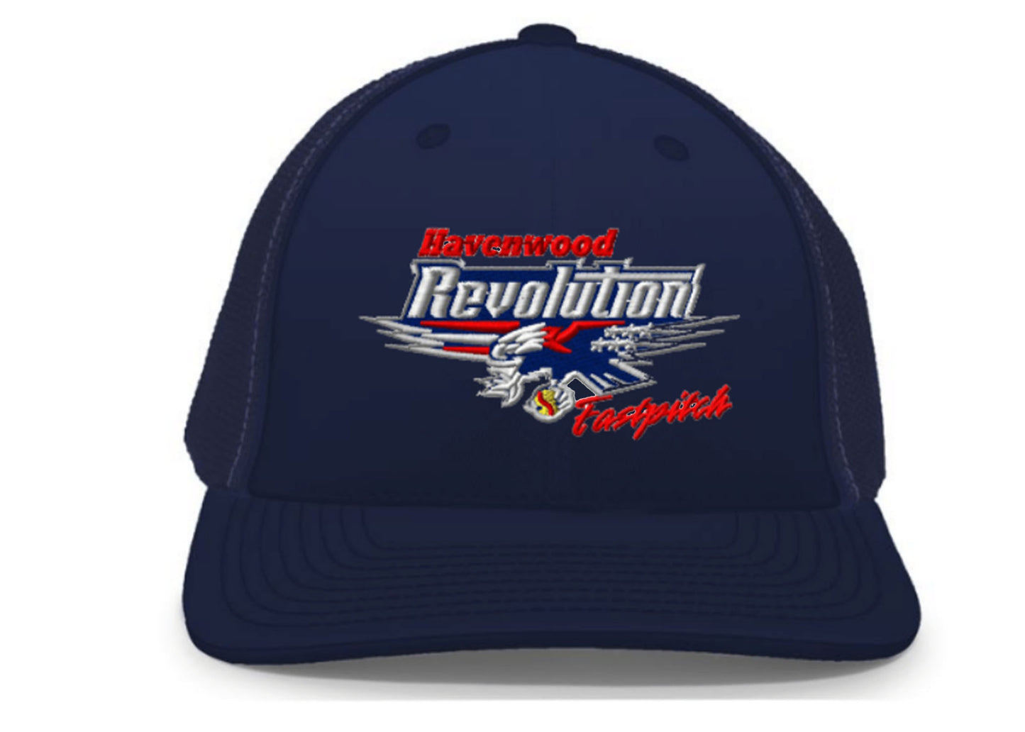 Revolution Logo Embroidered Hat ~ Navy/Red (FlexFit) (SnapBack)