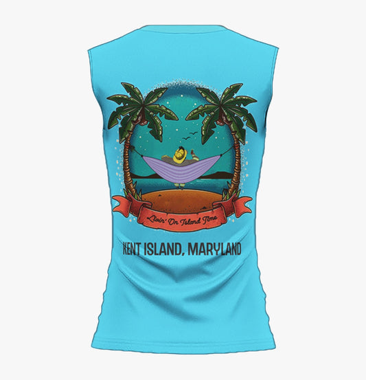 Women's Local 4886 Island Time Dri Tech Sleeveless Tank Top
