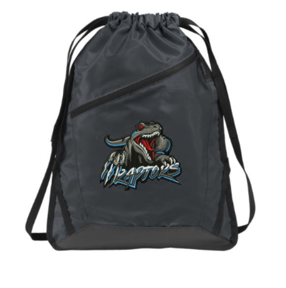Raptors Zip It Clinch Bag ~ Graphite and Black