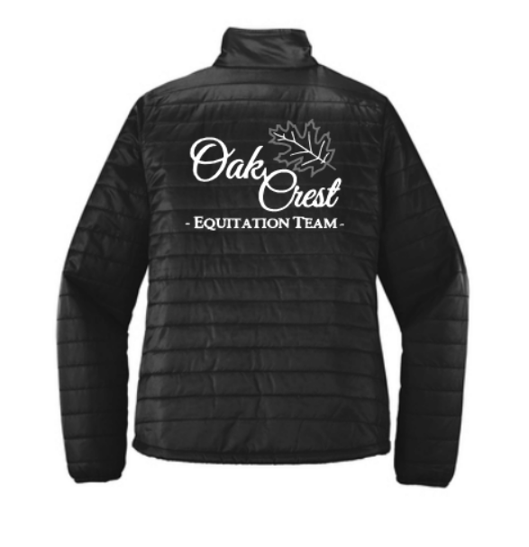 Oak Crest Ladies Packable Puffy Jacket ~ Black